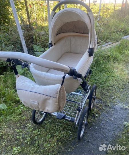 Детская коляска люлька с большими колесами