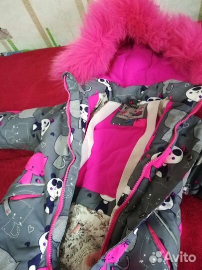 Зимний комбинезон для девочки 80 86