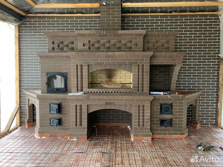 Печи камины барбекю из кирпича