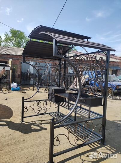 Мангал садовый с печкой 