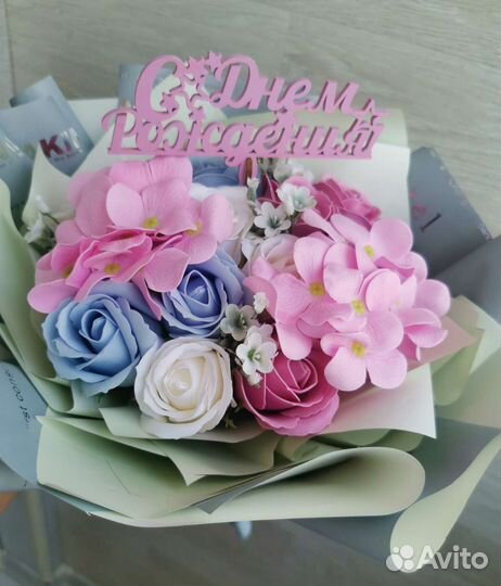 Букет из мыльных цветов