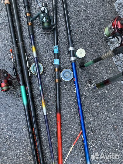 Удочки и спиннинги, катушки