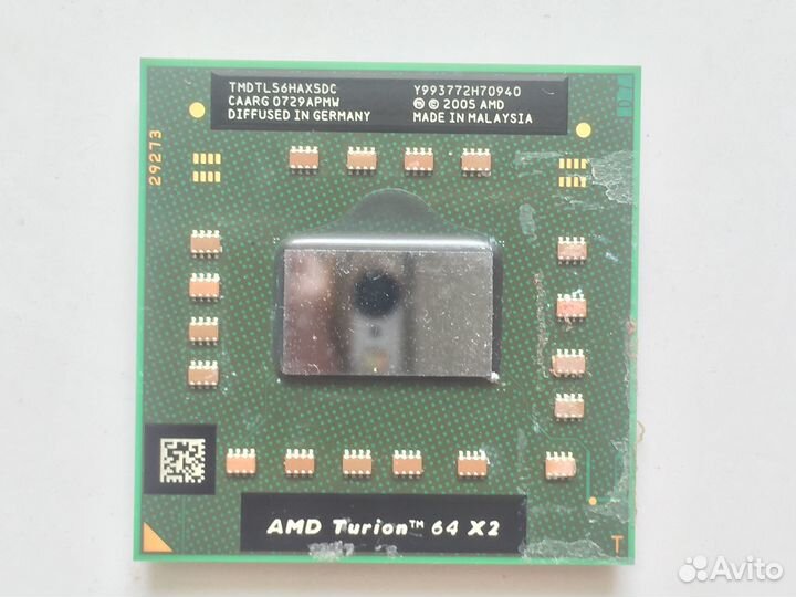 Процессор AMD Turion TM 64 X2 TL56