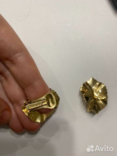 Винтажные серьги клипсы christian dior