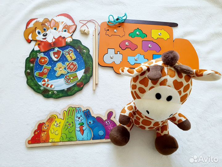 Деревянные игрушки: рамки, магнитная рыбалка