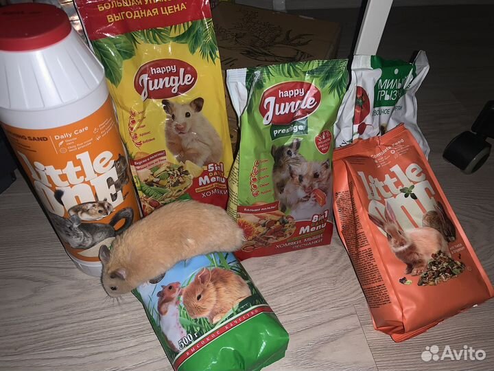 Корм для сирийского хомяка/песок