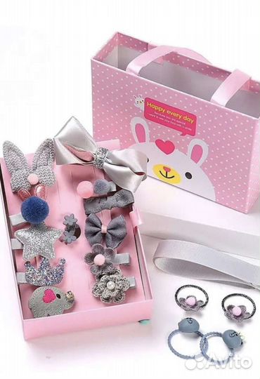 Подарочный набор заколок для девочек новый