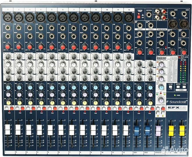 Soundcraft EFX12 микшер 12 моно, 2 стерео, 2 Aux