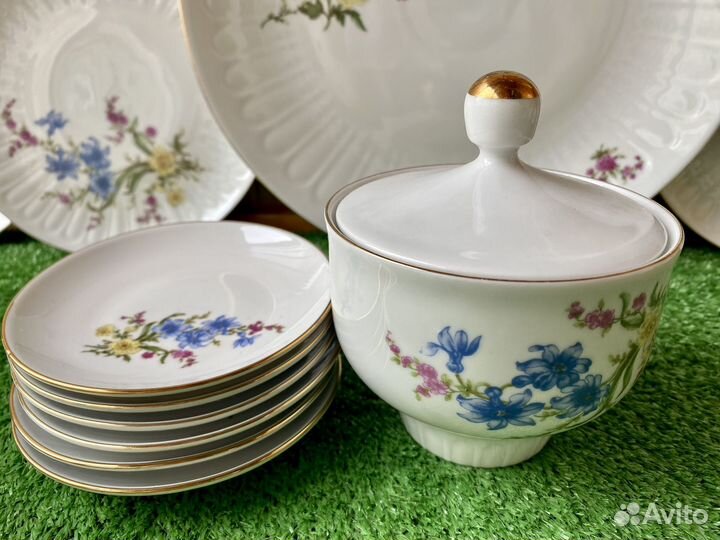 Сервиз ГДР 1970 г. jlmenau Полевой букет