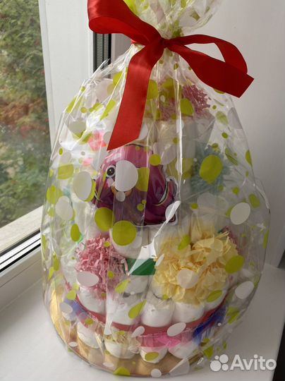 Торт из памперсов для девочки