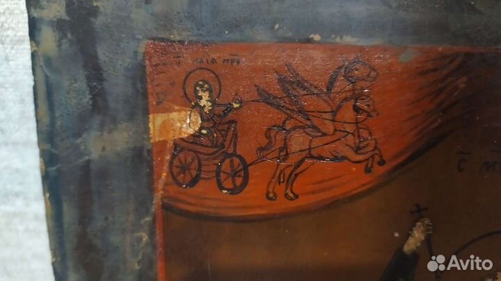 Икона Святой Георгий Победоносец 19 век