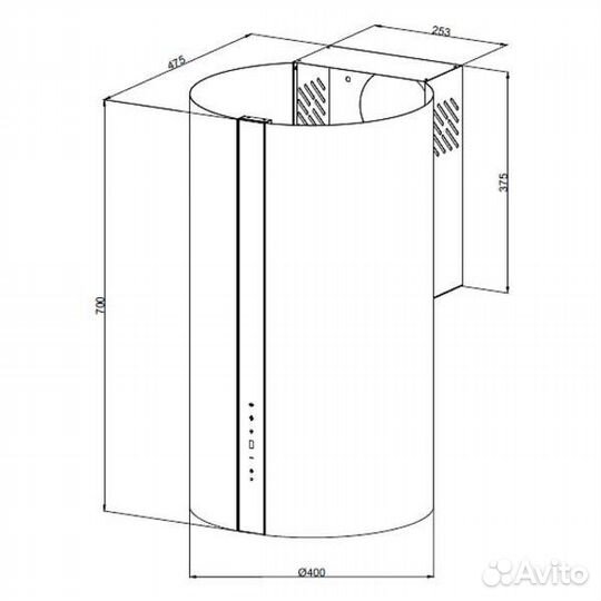 Каминная вытяжка Kuppersberg vortex B