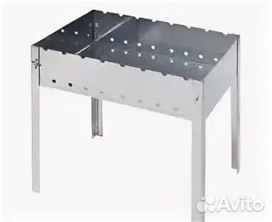 Мангал нержавейка 2х400х750