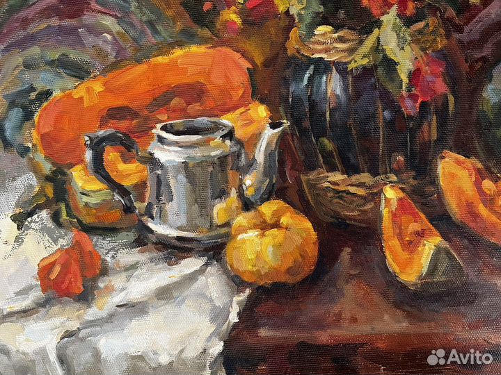 Картина натюрморт с тыквами