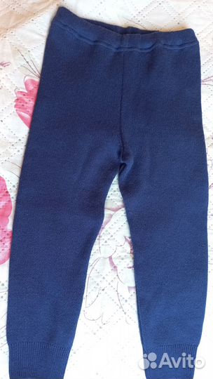 Тёплые штаны,полушерстяные, р.92-98