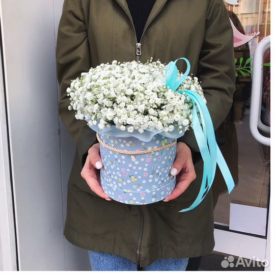 Белая Гипсофила в Коробках. Доставка/Самовывоз