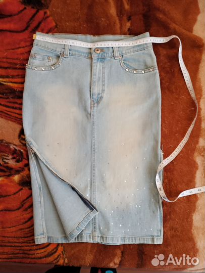 Джинсовая юбка 42