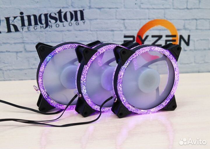 Кулера для компьютера 120мм RGB под бриллиант