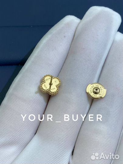 Золотые серьги Van Cleef