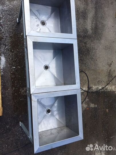 Мойка три секции нержавейка