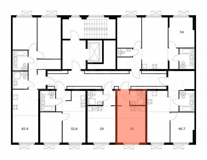 Квартира-студия, 20 м², 4/9 эт.