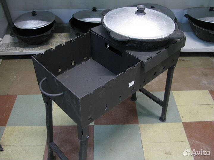 Мангал комбинированный 60х30х70