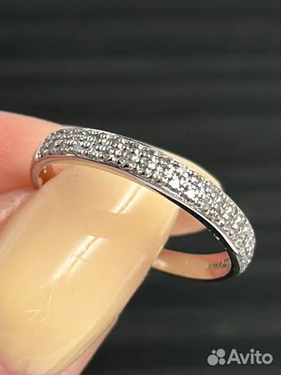 Золотое кольцо дорожка с бриллиантами