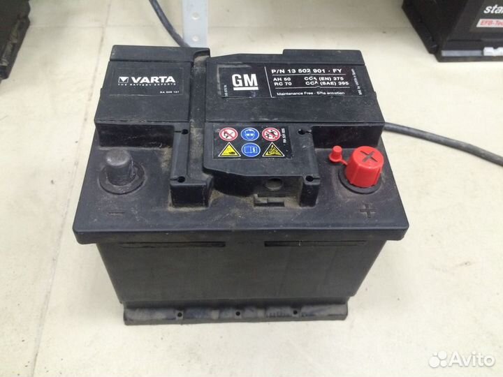 50Ач аккумулятор Бу GM 50ah 375 en