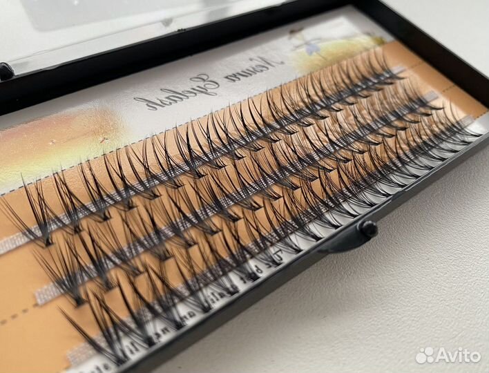 Накладные ресницы пучки 8-14 мм, изгиб С