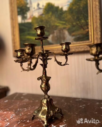 Бронзовые канделябры. Италия