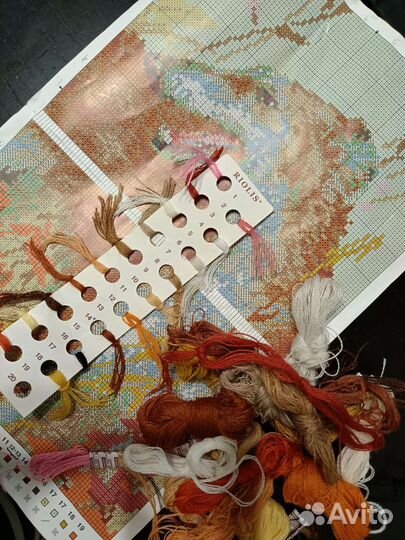 Остатки набора для вышивания