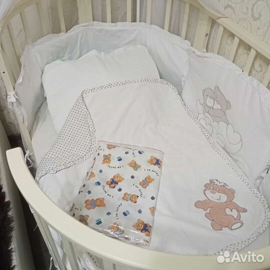 Комплект детского белья, бортики, одеяло-конверт