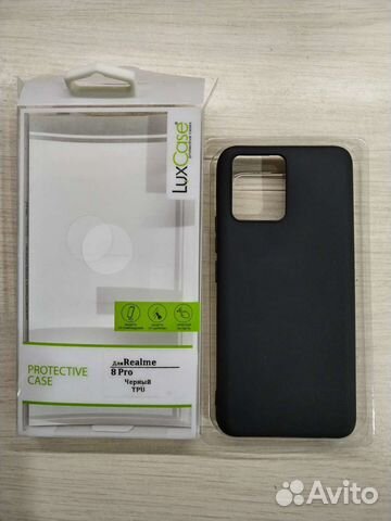 Силиконовый чехол чёрного цвета для realme 8pro