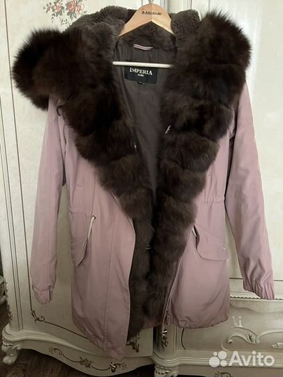 Парка с натуральным мехом