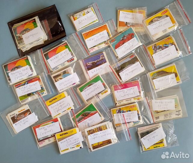 Вкладыши: Turbo, Bombibom, Oto Moto и др. поштучно