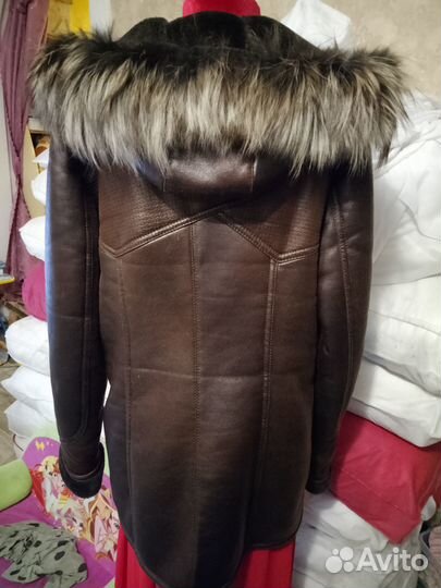 Дублёнка женская 52-54 с мехом