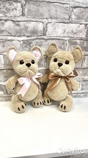 Французский бульдог (вязаный бульдог)