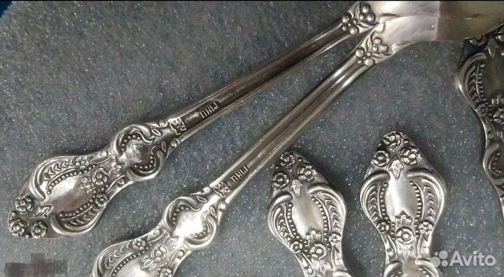 Красивые кофейные ложки мельхиор СССР