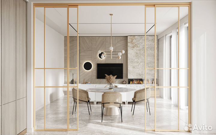 Межкомнатные перегородки из алюминия