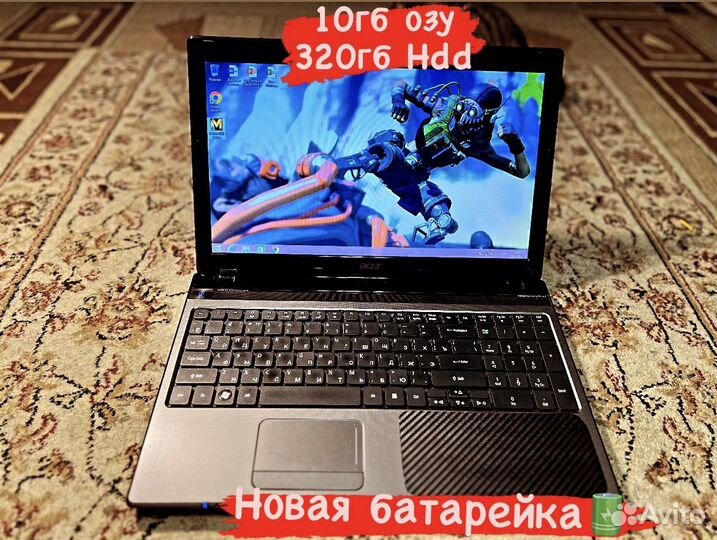 Мощный Ноутбук Acer 4ядра/10гб/320гб/6520g