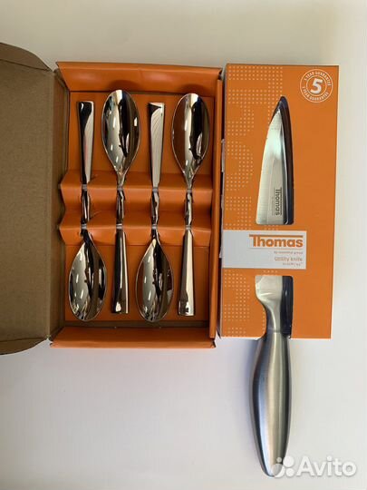 Набор чайных ложек и нож Tomas
