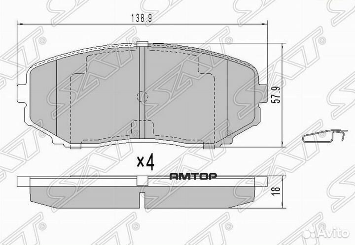 SAT ST-L2Y6-33-29Z Колодки тормозные перед mazda C