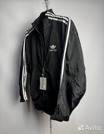 Мужская ветровка Adidas х Balenciaga Черная