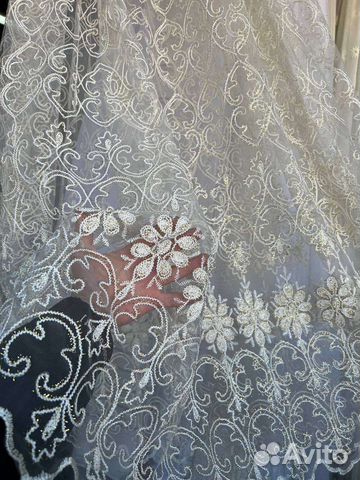Тюль Новый с кордовой вышивкой