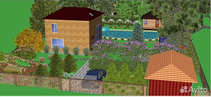 3D визуализация, ландшафнтый дизайн