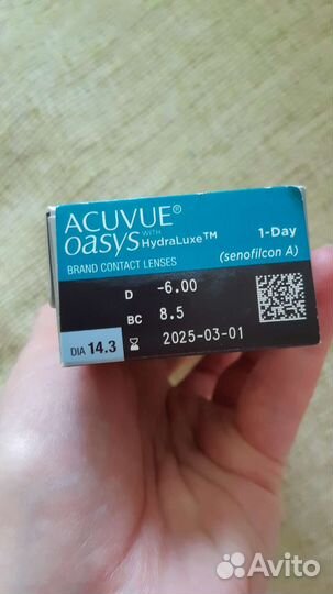 Линзы контактные -6 acuvue oasys однодневные