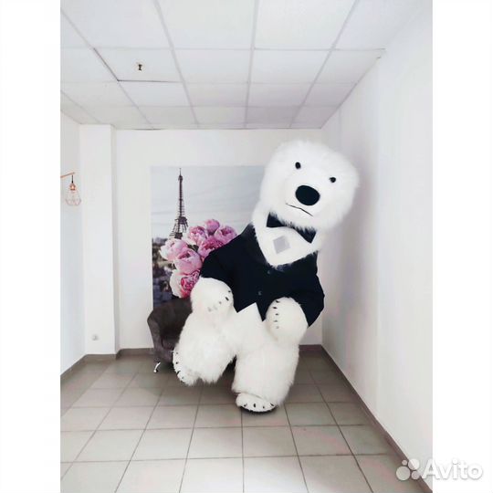 Анимация, Большой белый мишка,мишки ростовые