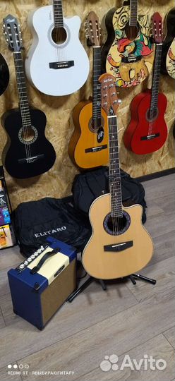 Электроакустическая гитара с комбоусилителем (новы