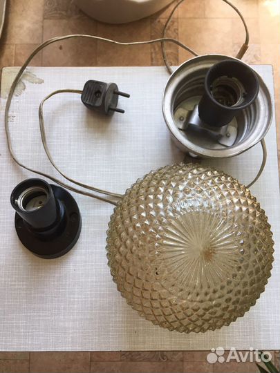 Светильник настенный СССР и патрон наклонный