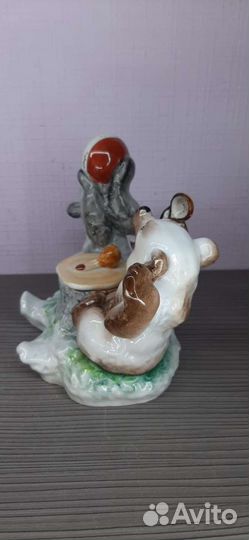 Фарфор статуэтка Мишки сладкоежки лфз